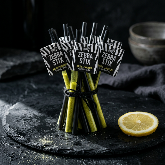 Zebra Stix Regular — 10-pack of electrolyte drink mix straws